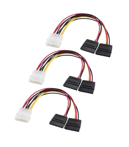 Amazon.com: StarTech.com 12in LP4 to 2x SATA Power Y Cable